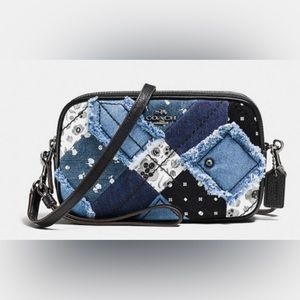 COACH Skull Flower Patterns Casual Style Canvas Blended Fabrics crossbody